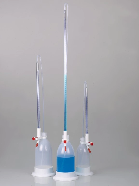 Burette de titration avec protection contre les éclats