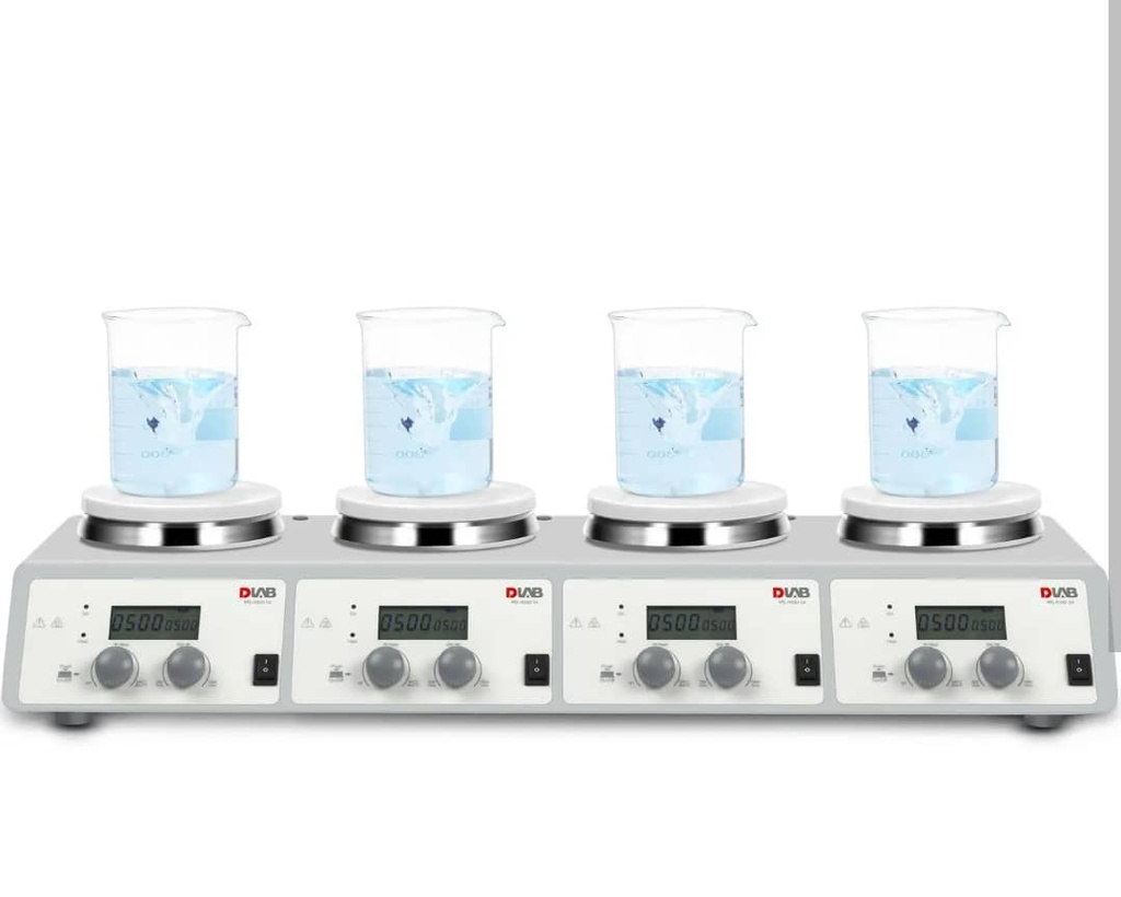 AGITATEUR MAGNETIQUE CHAUFFANT 4 POSTES DIGITAL LCD MS-H340-S4