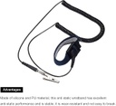Bracelets Antistatiques Dragonne avec pince alligator pour mise à la terre, Bande de Décharge ESD, Noir - Kit de 5 unités