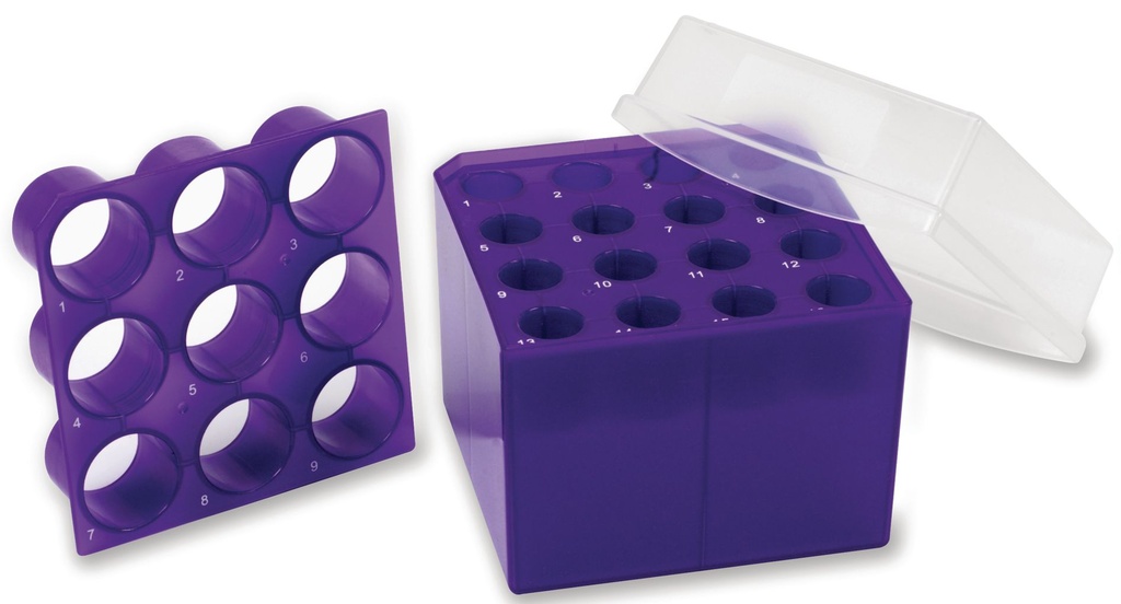 Boîtes-portoirs pour tubes à centrifuger, 15 ml