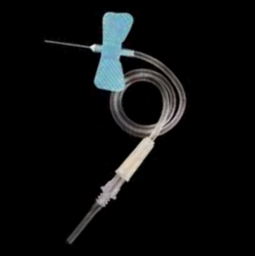 VACUMED blood collection set 23Gx3/4&quot; light blue with luer adapter needle TB lenght 190mm