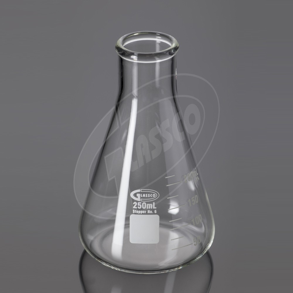 Erlenmeyer flask en verre col étroit
